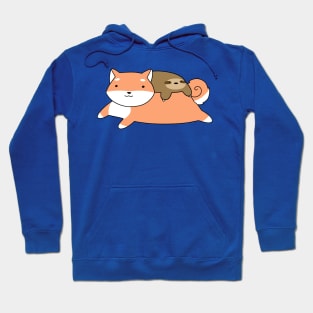 Shiba and Little Sloth Hoodie